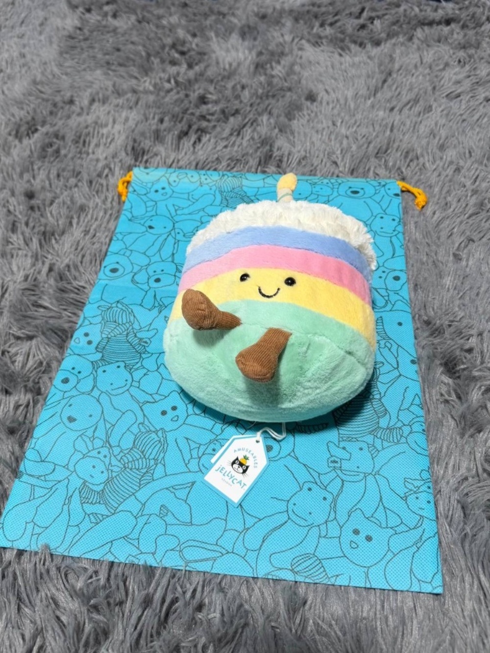 Jellycat Amuseables Rainbow Birthday Cake Plush